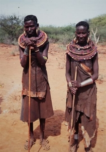 Zwei Samburus in Kenia