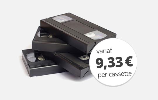 VHS digitaliseren vanaf € 9,33 per cassette