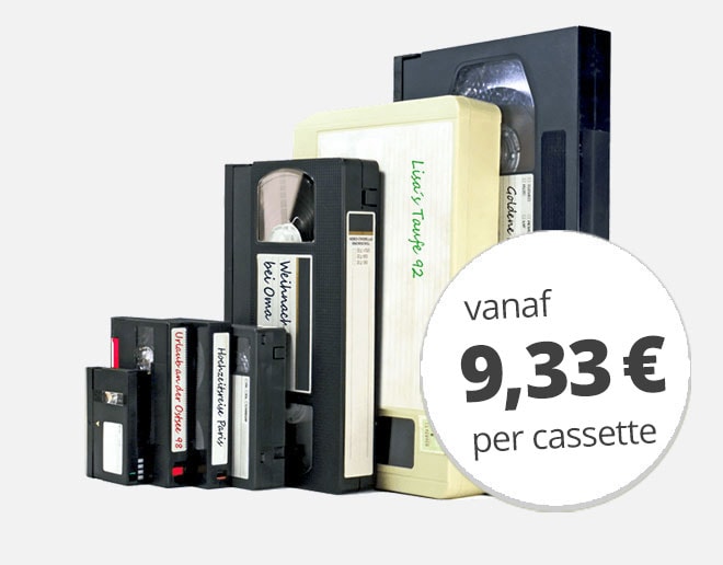 VHS digitaliseren vanaf € 9,33 per cassette